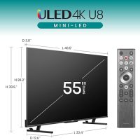 Hisense 55-Inch Class U8 Series Mini-LED ULED 4K UHD Google Smart TV (55U8N, 2024 Model) - QLED, Native 144Hz, Full Array Local Dimming, Game Mode Pro, Alexa Compatibility (Renewed) - Image 4