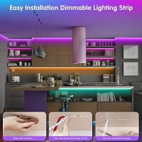 Tenmiro Led Lights for Bedroom 100ft (2 Rolls of 50ft) Music Sync Color Changing Strip Lights with Remote and App Control RGB Strip, for Room Home Party Decoration - Image 8