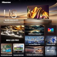 Hisense 55-Inch Class U8 Series Mini-LED ULED 4K UHD Google Smart TV (55U8N, 2024 Model) - QLED, Native 144Hz, Full Array Local Dimming, Game Mode Pro, Alexa Compatibility (Renewed) - Image 5