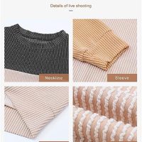 Dokotoo Womens Fashion 2025 Color Block Long Sleeve Crewneck Knitted Casual Loose Pullover Shirts Tops - Image 7