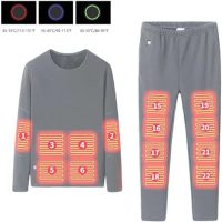 Men's Cotton Thermal Underwear Men's Thermal Underwear Set Lined Long Fleece Lined Base Layer Set for Cold Weather - Image 7