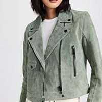 [BLANKNYC] Womens Luxury Clothing Real Suede Moto Jacket With Black Zipper Details, Comfortable & Stylish Coat - Image 3