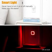 2 Pack Plug in Dimmable Red Night Light, Auto Dusk to Dawn Sensor, LED Night Light, Soft Glow, Diffused Light, Square Nightlight for Kids, Bathroom, Hallway, Bedroom, Kitchen, as Gifts - Image 6