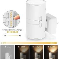 L LOHAS LED Night Light Plug in, Night Lights Plug into Wall, Light Sensor, 0-100LM, Soft White 3000K, Dimmable Night Light, Modern Night Light for Hallway Bedroom Stairway, 2 Pack - Image 4