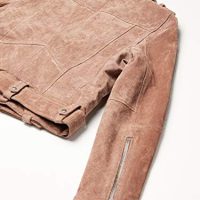 [BLANKNYC] womens Luxury Clothing Cropped Suede Leather Motorcycle Jackets, Comfortable & Stylish Coats - Image 7