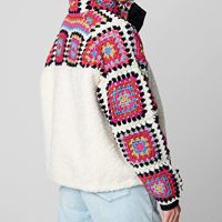 [BLANKNYC] Womens Luxury Clothing Crochet Sherpa Jacket, Comfortable & Stylish Coat - Image 4