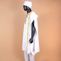 African Men`s Clothing Embroidery Agbada Shirts Pants and Hats 4 Piece Set Garments for Wedding Evening - Image 6