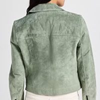 [BLANKNYC] Womens Luxury Clothing Real Suede Moto Jacket With Black Zipper Details, Comfortable & Stylish Coat - Image 4