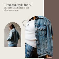 Able Clothing Merly Distressed Long Sleeves Denim Jacket for Women, Non Stretch,Button Down Easy Fit Jacket,Size Range XXS-3X - Image 3