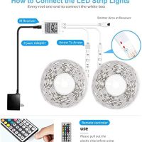 DAYBETTER Led Strip Lights Waterproof, 32.8ft(2 Rolls of 16.4ft) Led Tape Lights Color Changing 300 LEDs Light Strips Kit with 44 Keys Ir Remote Controller and 12v Power Supply for Indoor Outdoor Use - Image 4