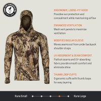 First Lite Men’s Wick Hoody - Merino Wool Ultralight Camo Hunting Base Layer, Quick Dry, UV Protection Hunting Clothing - Image 6