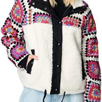 [BLANKNYC] Womens Luxury Clothing Crochet Sherpa Jacket, Comfortable & Stylish Coat - Image 2