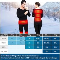 Heated Thermal Underwear Set for Men Women Electric Heated Pants for Cold Winter Heated Clothing Long Johns for Sports - Image 7