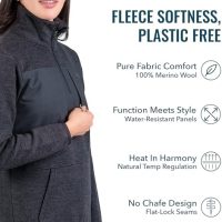 Women's 100% Merino Fleece Jacket By Woolly | RWS Certified | Soft, Weather-Ready Warmth, Seattle Designed - Image 4