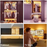 LAFULIT Under Cabinet Lighting Kit - 8 PCS, 2700K Warm White Flexible LED Strip Lights with Remote and Power Adapter for Kitchen Cabinets, Shelf, Desk, Counter - 13ft - Image 8