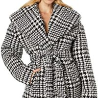 [BLANKNYC] Womens Luxury Clothing Houndstooth Puffer Wrap Coat, Comfortable & Stylish Jacket - Image 2