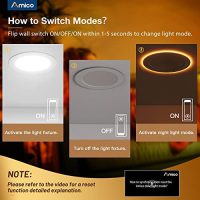 Amico 12 Pack 6 Inch 5CCT LED Recessed Ceiling Light with Night Light, 2700K/3000K/3500K/4000K/5000K Selectable Ultra-Thin Lighting, 12W=110W, 1100LM, Dimmable Canless Wafer Downlight ETL&FCC - Image 4