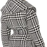 [BLANKNYC] Womens Luxury Clothing Houndstooth Puffer Wrap Coat, Comfortable & Stylish Jacket - Image 3