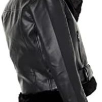 [BLANKNYC] Womens Luxury Clothing Vegan Leather Moto Jacket With Fur Trim, Comfortable & Stylish Coat - Image 3