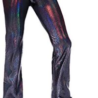 Funstigators Festival Clothing: Men's Flared Holographic Pants - USA Made - Image 3