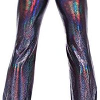 Funstigators Festival Clothing: Men's Flared Holographic Pants - USA Made - Image 4