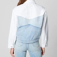 [BLANKNYC] Womens Luxury Clothing Denim Trucker Jacket - Image 3