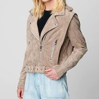 [BLANKNYC] Womens Luxury Clothing Suede Moto Jacket, Comfortable & Stylish Coat - Image 3