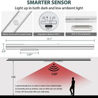 BLS LED Closet Light, T401 Super Bright Wireless Under Cabinet Lighting | Motion Sensor Light | Large 4500mAh Rechargeable Battery Powered | 6000K White Glow | 180 Days Battery Time - Image 5