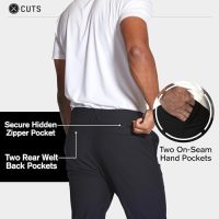 Cuts Clothing Men's Premium AO Jogger Pants | Casual Stretch Dress & Golf Pant | Tapered Fit with Pockets - Image 5