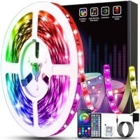 Keepsmile 50ft Led Lights for Bedroom, Bluetooth Smart APP Control RGB Color Changing Led Strip Lights with Remote Control and Power Adapter Led Lights for Room Kitchen Party Home Decoration - Image 2