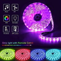 Keepsmile 50ft Led Lights for Bedroom, Bluetooth Smart APP Control RGB Color Changing Led Strip Lights with Remote Control and Power Adapter Led Lights for Room Kitchen Party Home Decoration - Image 5