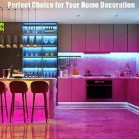 Keepsmile 50ft Led Lights for Bedroom, Bluetooth Smart APP Control RGB Color Changing Led Strip Lights with Remote Control and Power Adapter Led Lights for Room Kitchen Party Home Decoration - Image 6