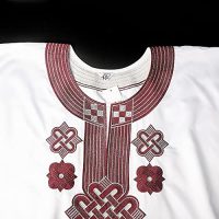 HD African Mens Apparel Agbada Clothing Embroidery Dashiki Shirts and Pants Outfits 3 Pieces - Image 3